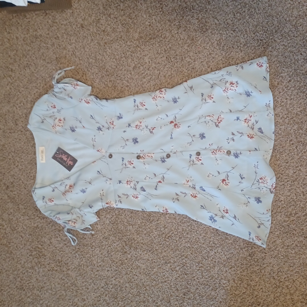 Blue Floral Dress size small